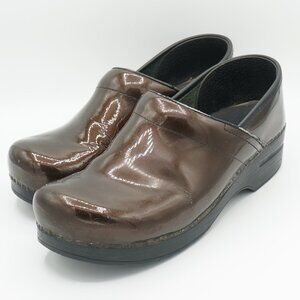 Dansko Brown Bronze Patent Leather Clogs Women's Size 41 (EU)